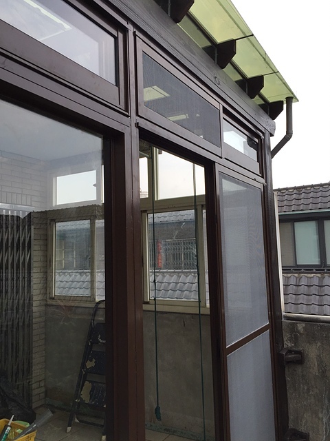 木結構遮雨棚採光罩 鋁窗玻璃屋