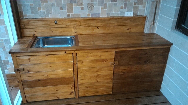 木作 不銹鋼水槽/儲物櫃