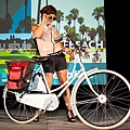 Venice Beach - To the Beach (Alexis) Shower’s Pass vest, Chrome Booty Shorts, Ortlieb Bike Shopper pannier, Gazelle Basic.jpg