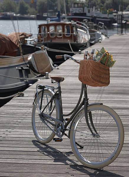 Basil Swing shopper on handlebar