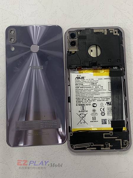 【新竹維修手機】ASUS ZE620KL摔機後螢幕破裂電池耗
