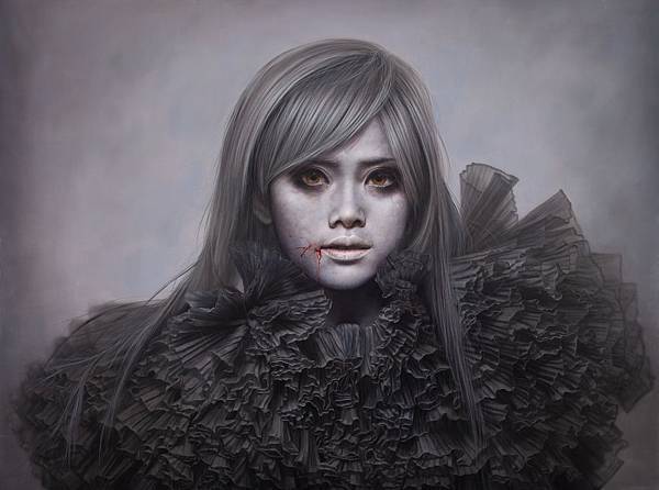 白面者15-方嘟嘟:ashen face15-Aiko Fang:200F:259x 194c m:Oil on canvas:2011.jpg