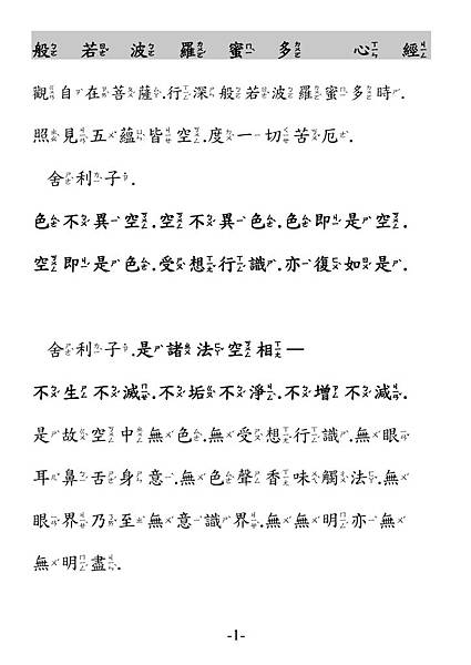 般若波羅蜜多心經1 注音版
