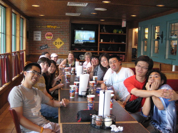 Group Photo in Pizza Hut