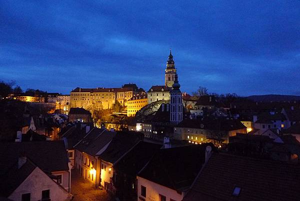 Český Krumlov夜景