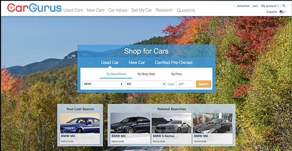 美國自辦進口中古外匯車網站https://www.cargurus.com
