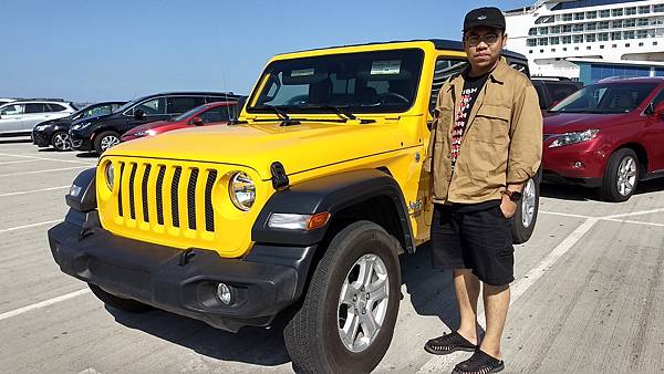 美國 jeep 新車展示中心，wrangler 牧馬人 黃色