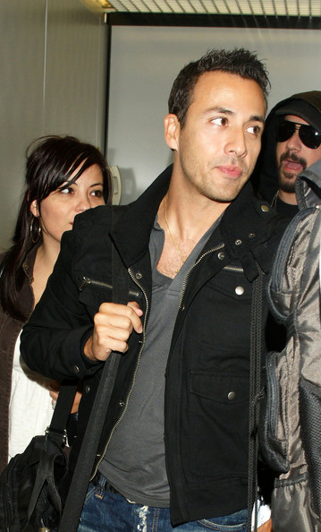 The Backstreet Boys are seen arriving at the Berlin Tegel Airport in Germany. 