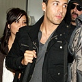 The Backstreet Boys are seen arriving at the Berlin Tegel Airport in Germany. 