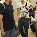 The Backstreet Boys are seen arriving at the Berlin Tegel Airport in Germany. 