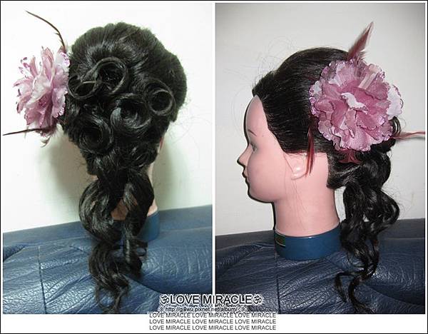 造型6-捲花馬尾造型，是超實用款，不過小G頭的髮量再多的點，會更好看哦!