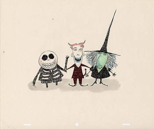 1380 Buena Vista Original Tim Burton artwork for Lock, Shock and Barrel from The Nightmare Before Christmas.jpg