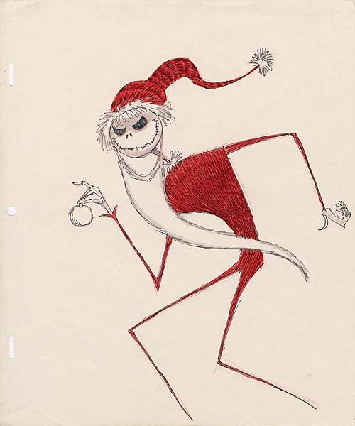 1376 Buena Vista Original Tim Burton artwork for Jack Skellington as “Santa Jack” from The Nightmare Before Christmas $6,000.jpg