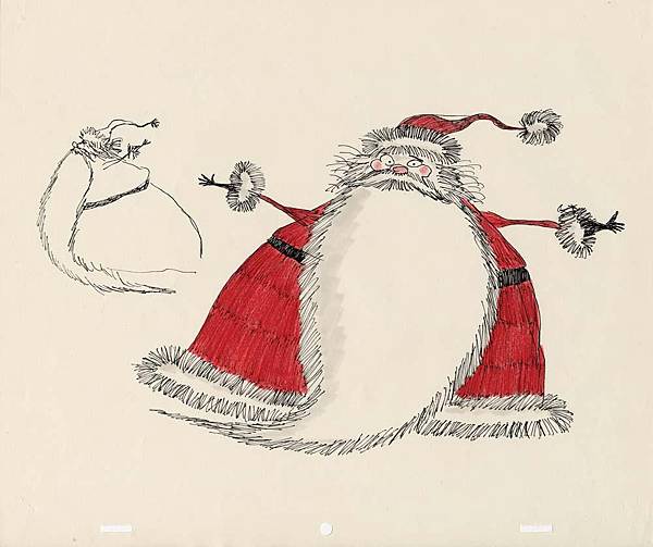 1377 Buena Vista Original Tim Burton artwork for Santa from The Nightmare Before Christmas.jpg