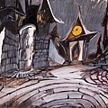 1369 Buena Vista Original Deane Taylor Halloween Town concept artwork from The Nightmare Before Christmas $12,000.jpg