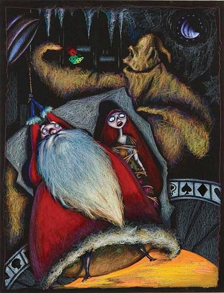 1047_Original concept artwork for Oogie Boogie, Sally and Santa from The Nightmare Before Christmas $8,000 USD.jpg