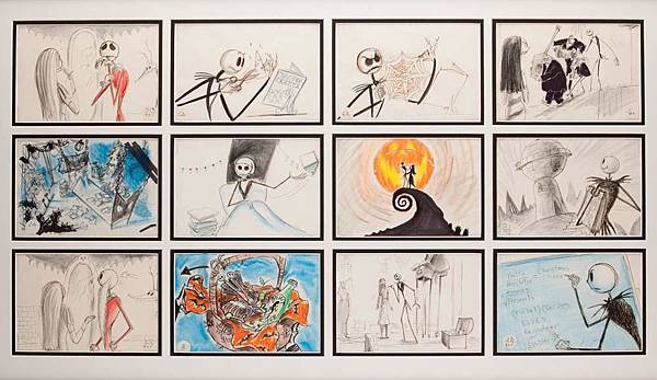 1365 Collection of 12 color storyboards from The Nightmare Before Christmas $8,000.jpg