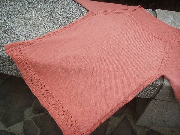 Top-Down Knitting 縷空花上衣 Top-Down Knitting 縷空花上衣