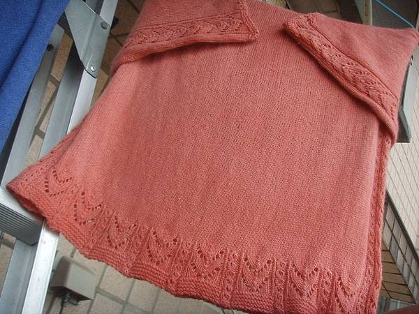 Top-Down Knitting 縷空花上衣 Top-Down Knitting 縷空花上衣