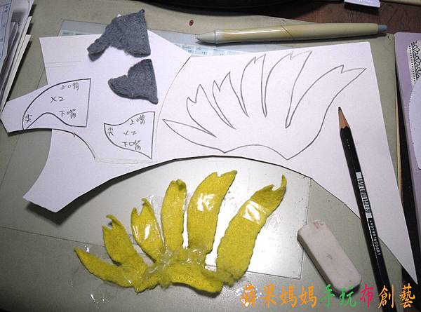 鸚鵡冠、嘴製圖