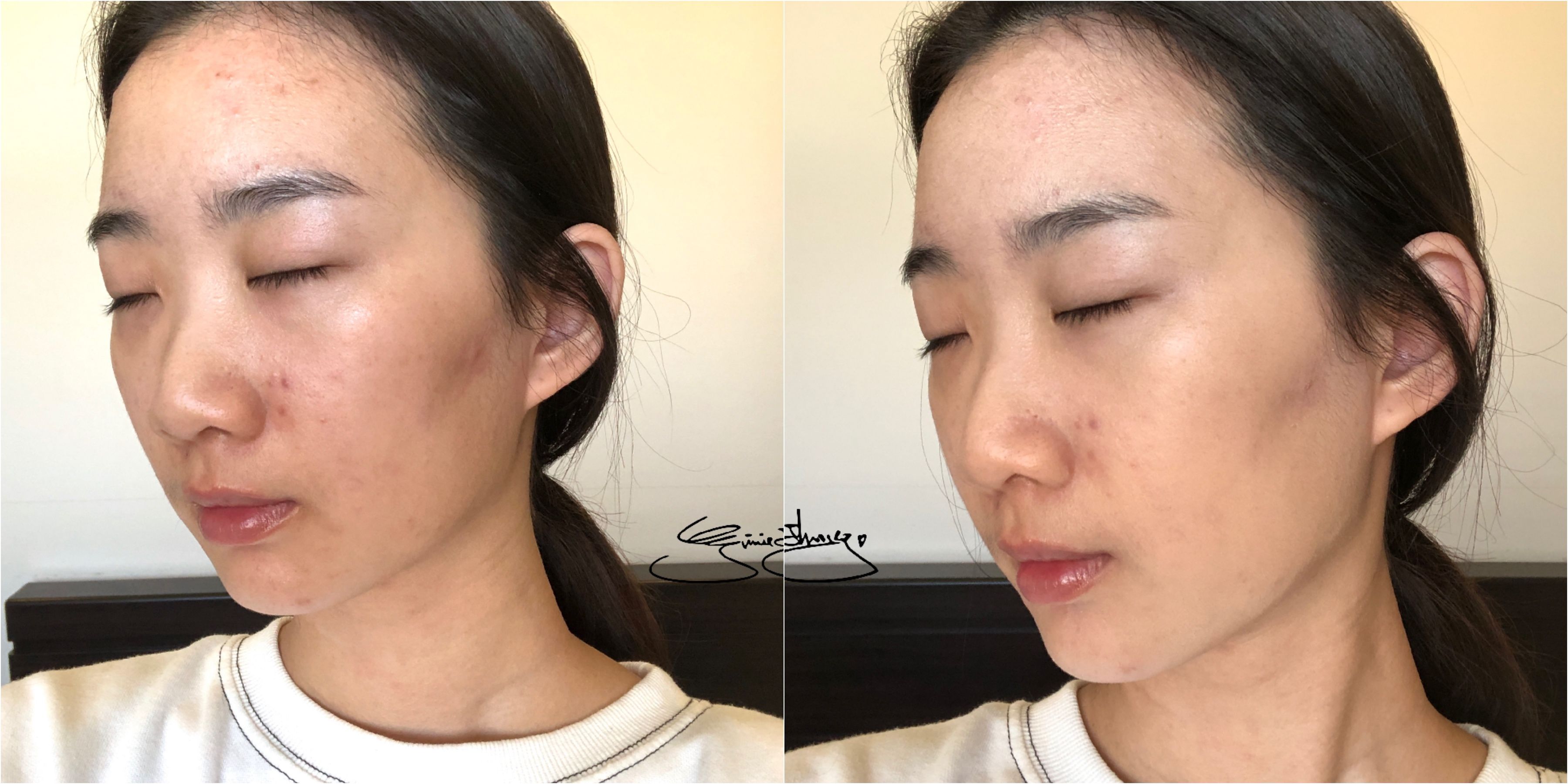 Laura Mercier 煥顏粉露 before after