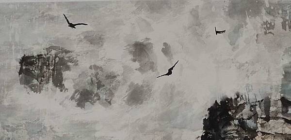 海上晨雨─鷗鳥