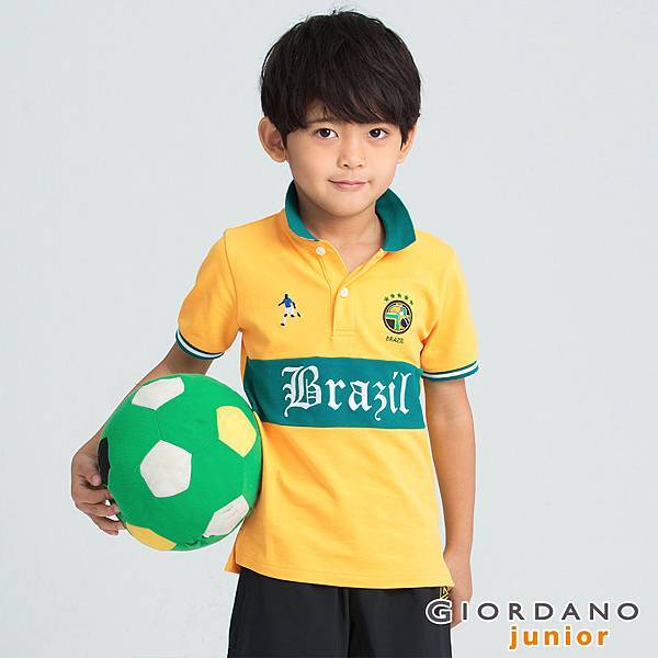Giordano Junior_巴西隊2018世足賽_童裝POLO衫/球衣保舉