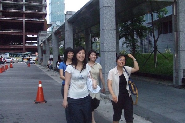 walking toward the MRT