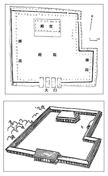 二里頭一號宮殿平面圖