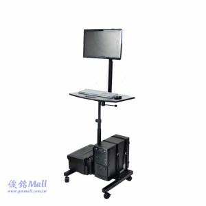 LCD-T0001 移動式電腦鍵盤螢幕主機桌架,底座鐵製品可 LCD-T0001 移動式電腦鍵盤螢幕主機桌架,底座鐵製品可