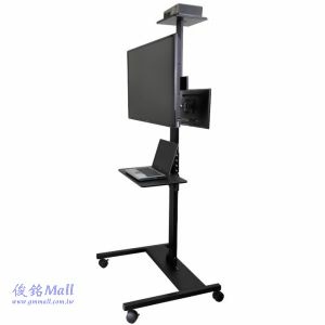 GT2033MF 適用32~65吋兩面雙用可移動式液晶電視立架,電視螢幕承重60公斤+電腦螢幕適用13~27吋承重12公斤,,可在高度180公分調整.jpg