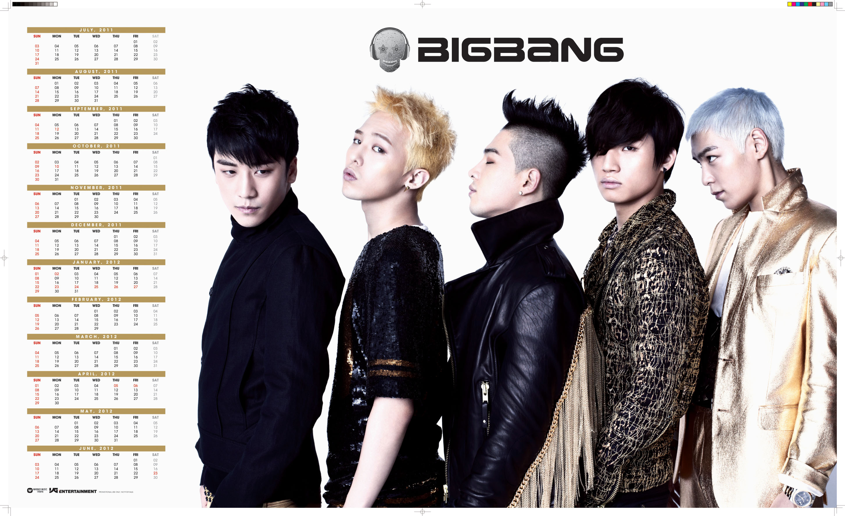 「BIGBANG 2011最新超大型年曆海報」