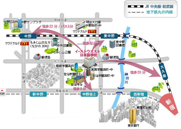  EASTWEST日本語學校-學校周邊