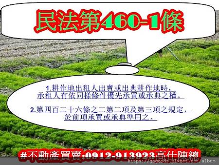 民法第460-1條(法條內容示意圖)