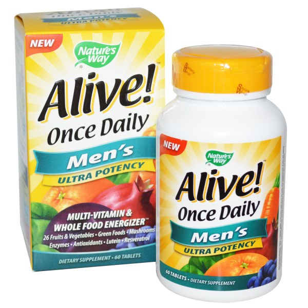 Nature%5Cs Way, Alive! Once Daily, Men%5Cs Multi-Vitamin, 60 Tablets.jpg