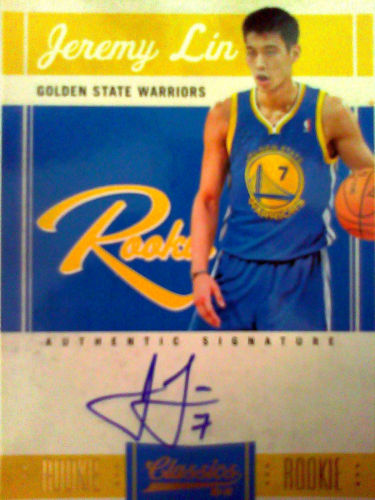 2010-2011 Panini Classics JEREMY LIN ROOKIE! ON CARD AUTO! 699! Warriors Knicks