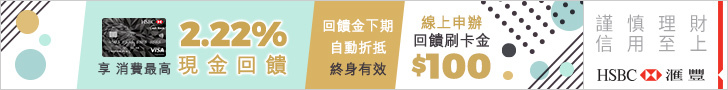 匯豐1.22% 橫式廣告