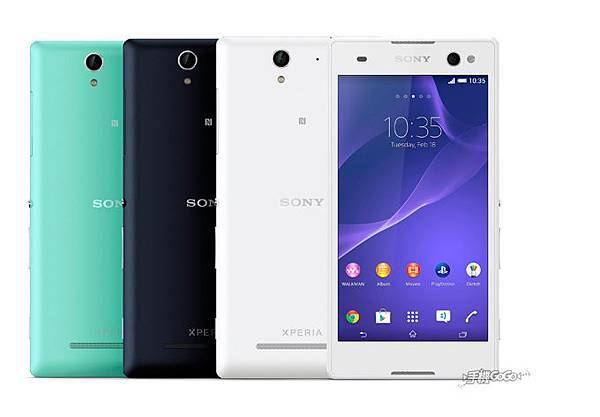 圖5_ Xperia C3共有幽芙黑、雪芙白、蒂芙綠三色，預計下周在台正式上市，單機建議售價NT$9,900元