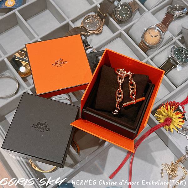 實心垂墜感最大尺寸太美!HERMES豬鼻手環Chaîne d