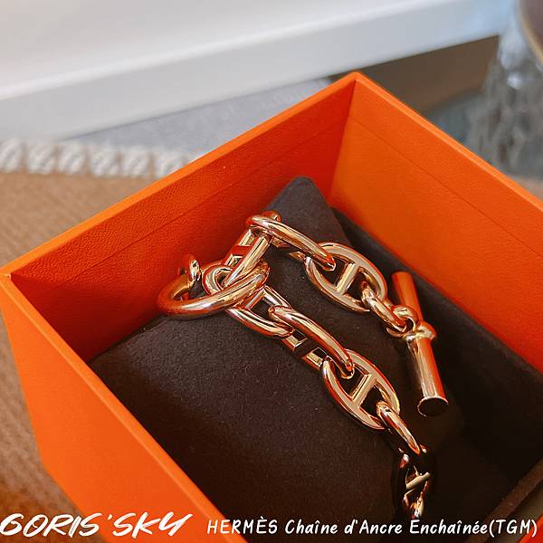 實心垂墜感最大尺寸太美!HERMES豬鼻手環Chaîne d