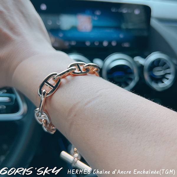 實心垂墜感最大尺寸太美!HERMES豬鼻手環Chaîne d