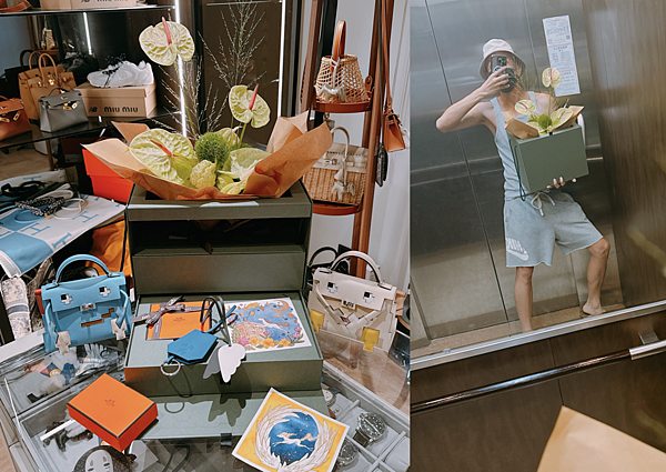 2024愛馬仕HERMES VIP生日花禮皮革鑰匙圈吊飾VS