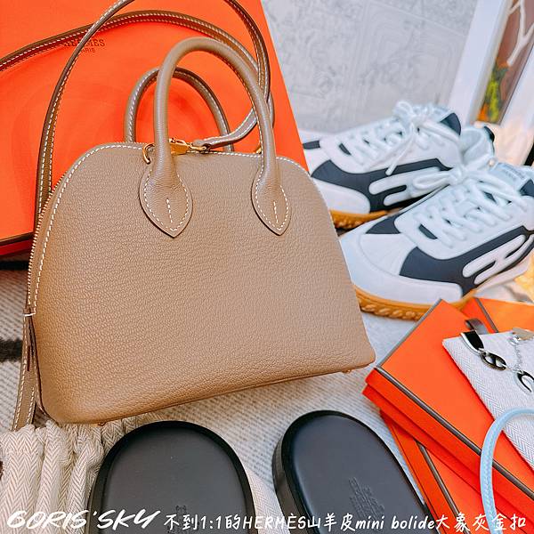 不到1:1在機場順利完美HERMES愛馬仕山羊皮金釦大象灰m 不到1:1在機場順利完美HERMES愛馬仕山羊皮金釦大象灰m