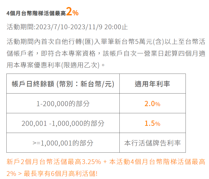 王道銀行優利活存