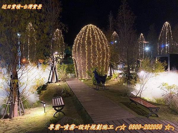 噴霧景觀造景、噴霧藝術造景設計、池塘雲霧造景、池塘噴霧造景、假山水噴霧設備、