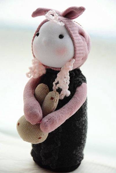 襪子娃娃195號兔耳小姑娘 (2)