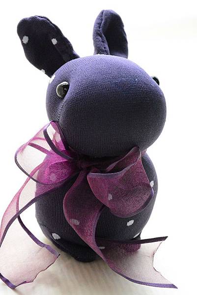 襪子娃娃200號紫糯米兔 (4)