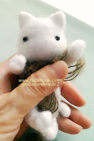 棉花氈小白貓 (4)