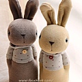 襪子娃娃359+360號點點T褐色多米兔
