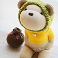襪子娃娃368號綠蜂蜜熊 (1)